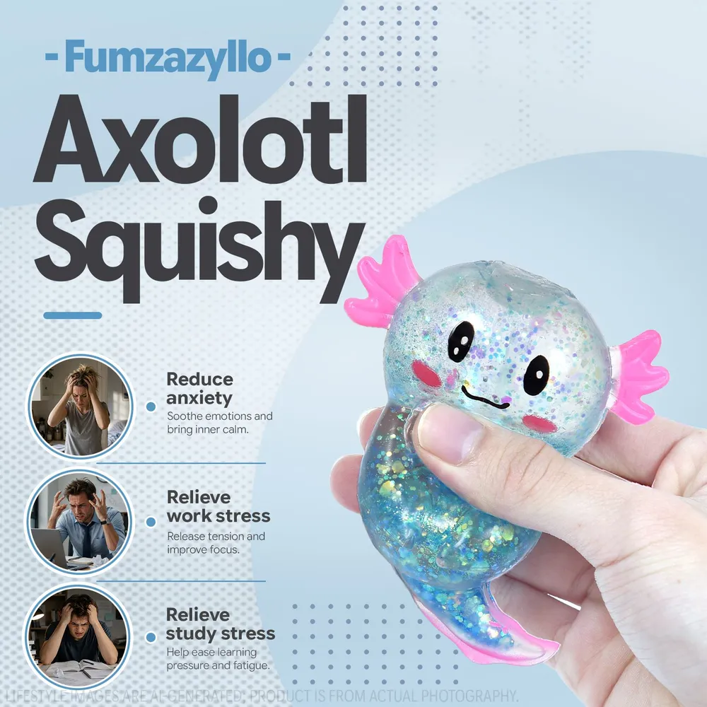Blue Axolotl Squishy Squeeze Toy 2