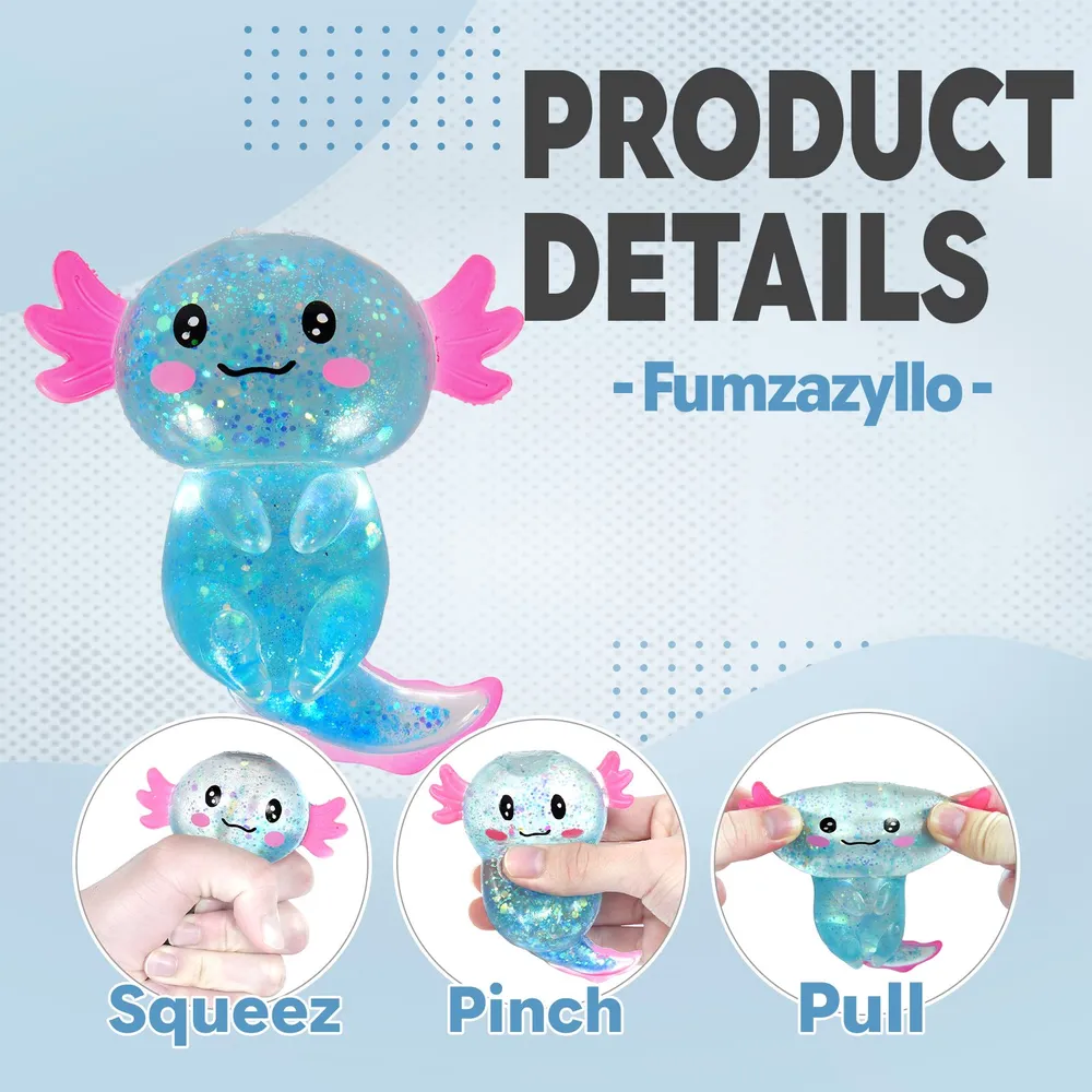 Blue Axolotl Squishy Squeeze Toy 3