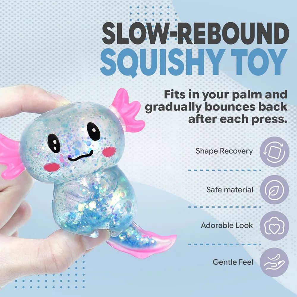 Blue Axolotl Squishy Squeeze Toy 4