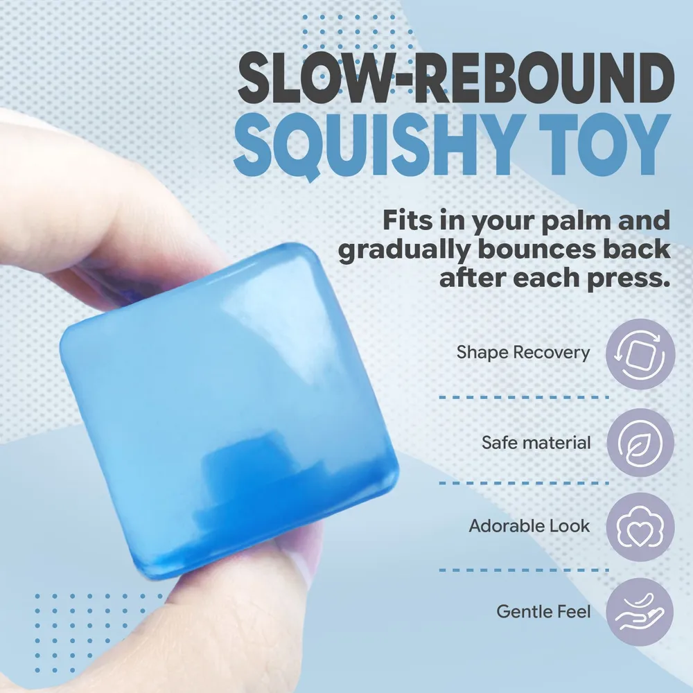 Squishy Cube Squeeze Toy, 1Pcs 4