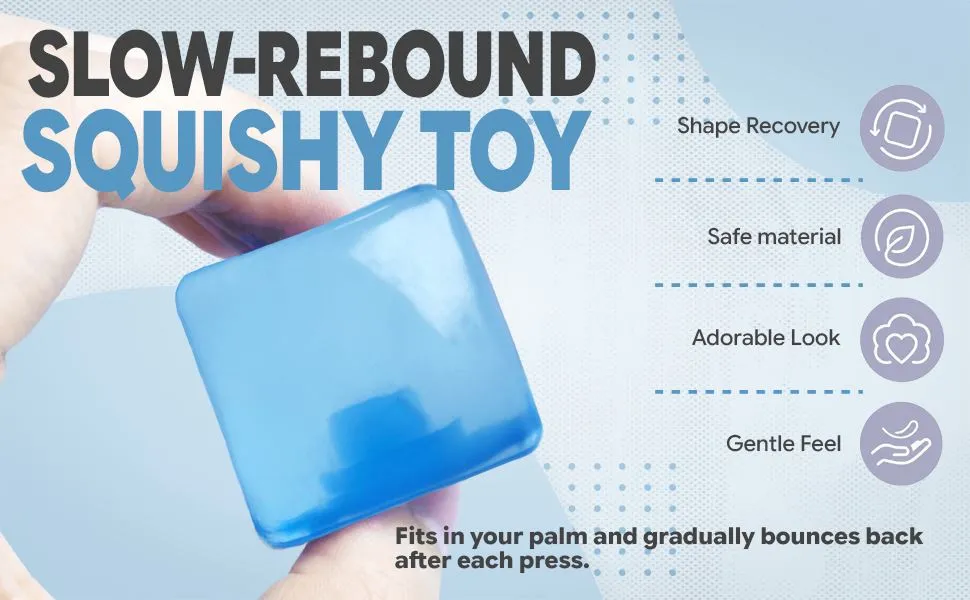 Squishy Cube Squeeze Toy, 1Pcs detail 4