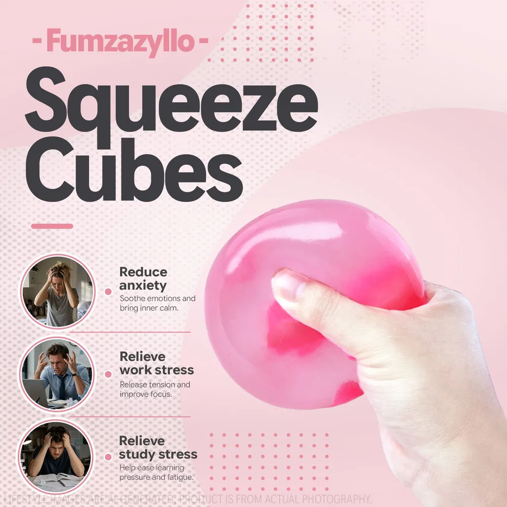 Squishy Squeeze Toy, 1Pc Fidget Cube Stress Ball 2
