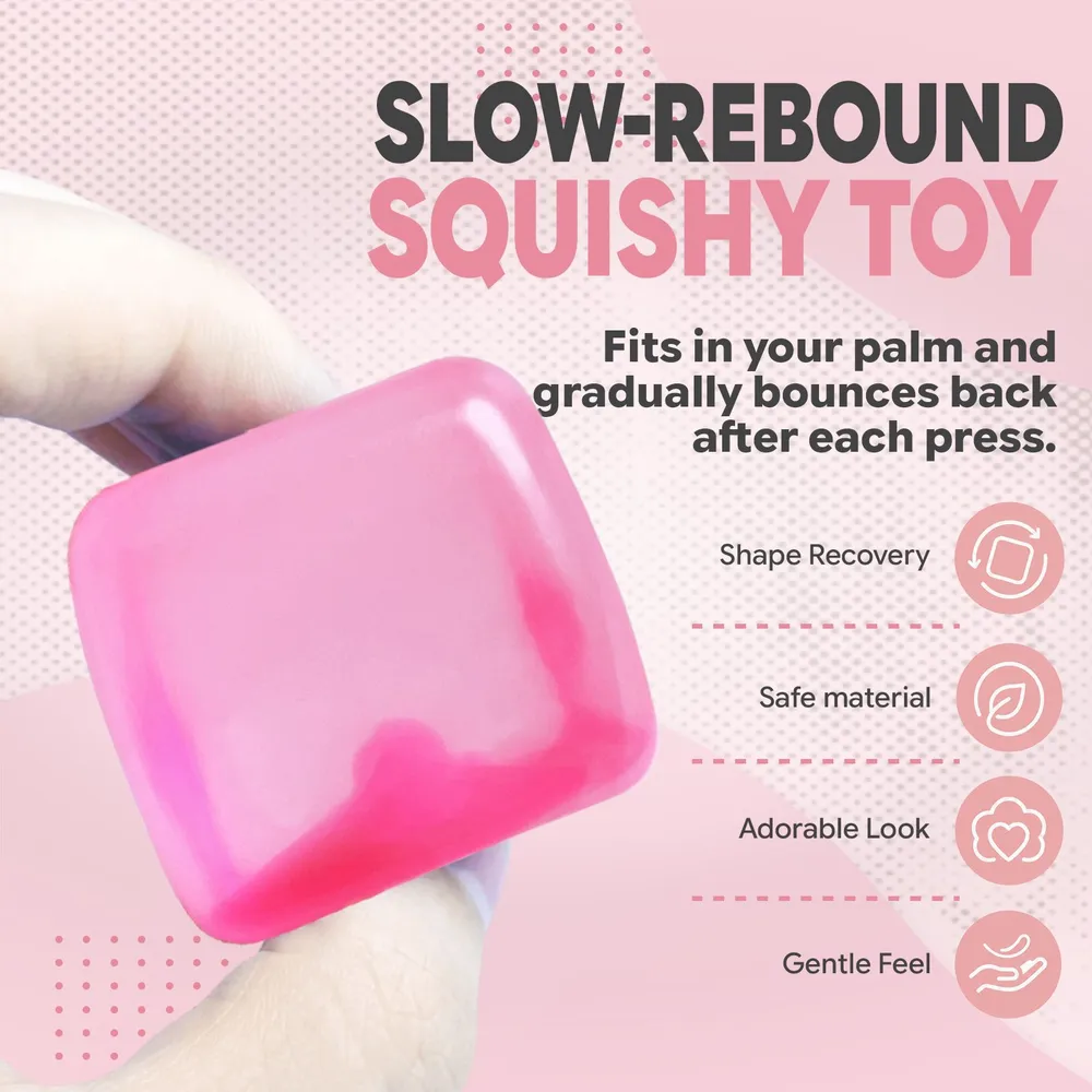 Squishy Squeeze Toy, 1Pc Fidget Cube Stress Ball 4