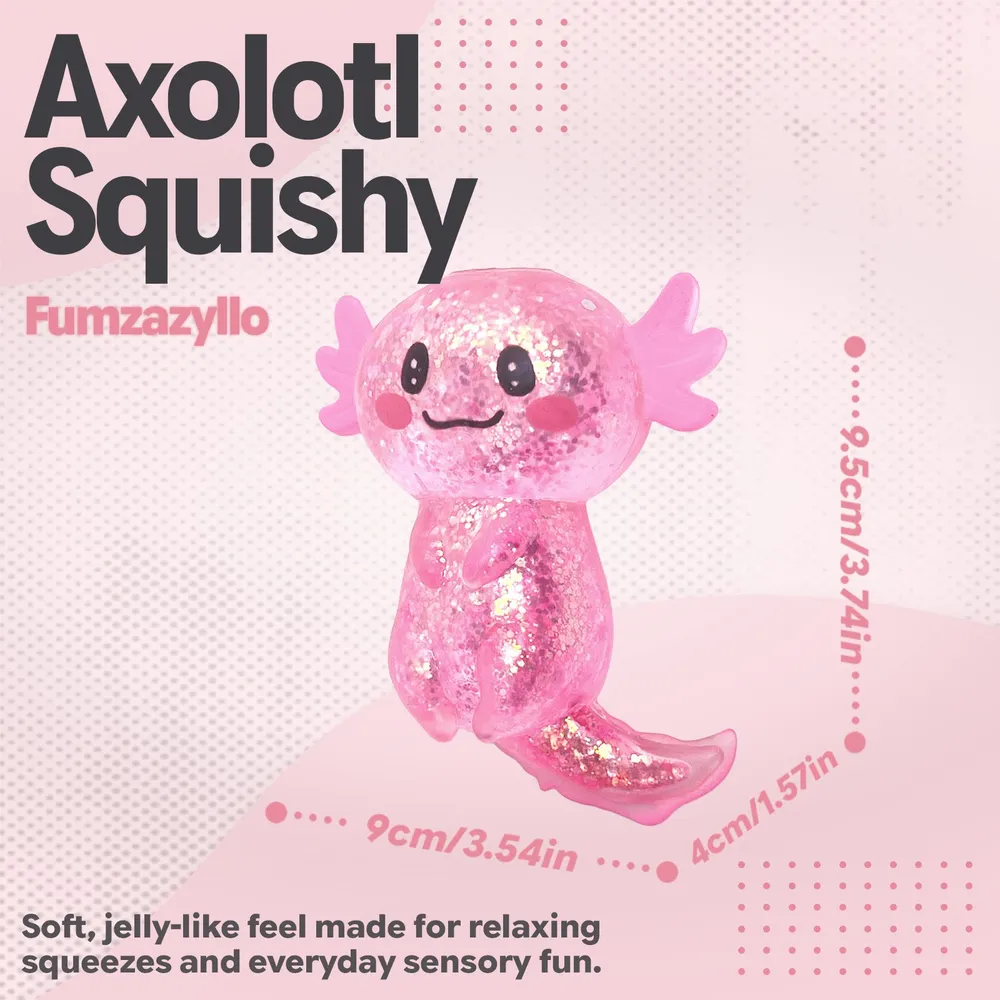 Pink Axolotl Squishy Toy, 1Pcs 1