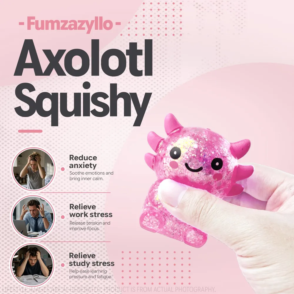 Pink Salamander Squishy Toy, 1Pc 2