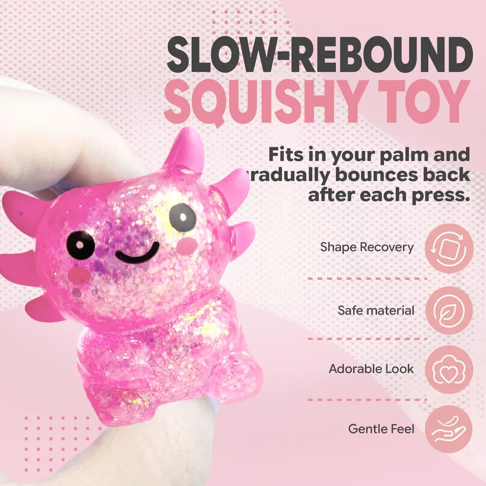 Pink Salamander Squishy Toy, 1Pc 4