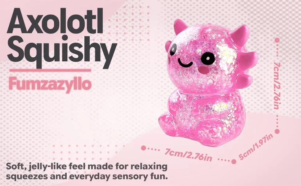 Pink Salamander Squishy Toy, 1Pc detail 1